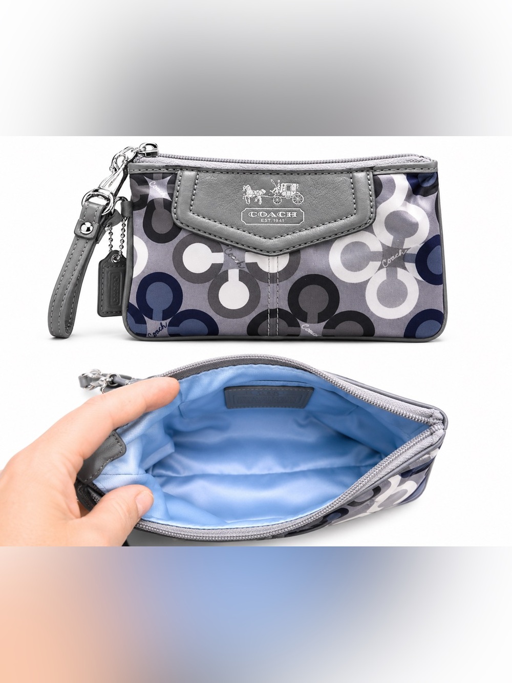 Coach 44438 Clover Sateen Multi Color Madison Signature Shoulder Bag - Picture 5 of 5